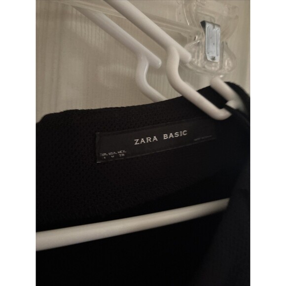 Zara basic black dress Size Medium With Pleat Skirt - Picture 5 of 5